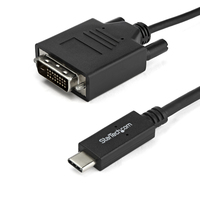 StarTech.com 1 m USB-C naar DVI kabel 1920x1200 zwart