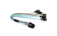 Supermicro IPASS -> 4 SATA Cable, 23-cm SATA-kabel 0,23 m Blauw