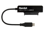 Hamlet Adattatore USB 3.1 Type-C to SATA III per collegare hard disk o unità SSD con Serial ATA
