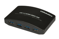 USRobotics USR808400 interface hub USB 3.2 Gen 1 (3.1 Gen 1) Type-B 5000 Mbit/s Zwart