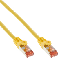 InLine 100pcs. Bulk-Pack Patch Cable S/FTP PiMF Cat.6 PVC copper yellow 0.5m