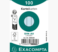 Exacompta 38082SB indexkaart Blauw 100 stuk(s)