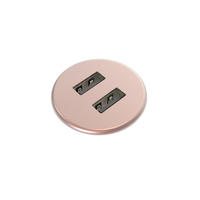 Kondator 935-PM30C gniazdko elektryczne 2 x USB A Różowy