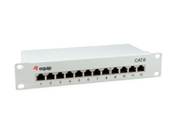 Equip 12-Port Cat.6 Shielded Patch Panel, Light Grey
