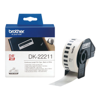 Brother DK-22211 labelprinter-tape Zwart op wit