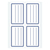 Avery SCOL1 étiquette auto-collante Rectangle Permanent Bleu, Blanc 20 pièce(s)