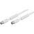 Goobay 33995 cable coaxial 10 m coax-plug (IEC male) coax-jack (IEC female) Blanco