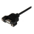 StarTech.com Rallonge de câble USB 2.0 à montage sur panneau / goulotte A vers A de 30cm - F/M - Noir