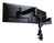 R-Go Tools Monitorarm R-Go Caparo, verstelbare dubbele monitorarm met gasveer, 100% circulair, 3-9 kg draagvermogen, zwart
