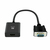Ewent EW9866 adaptador de cable de vídeo 0,202 m VGA (D-Sub) HDMI + 3.5mm Negro