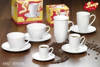 Kaffeegeschirr Bianco - 2er Cappuccinotassen-Set: Detailansicht 1