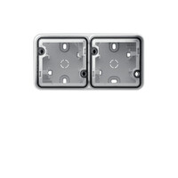 cubyko Boîte double horizontale vide avec 2 entrées associable blanc IP55 (WNA682B)