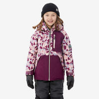 Kids’ Snowboard Snb 500 Jacket – Purple Camouflage - 8 Years