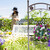 Relaxdays Rankgitter mit Blumentopfaufhängung, für Kletterpflanzen, zum Stecken, Spalier, HxBxT: 182x52x43,5 cm, braun