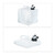 Relaxdays faltbarer Wasserkanister 4er Set, 5 l, Faltkanister mit Hahn, BPA-frei, geschmacksneutral, transparent/schwarz