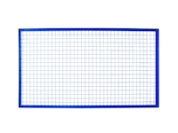 Palettenregal-Drahtgitter-Rückwand für S625-A18, S635-B20 und S645-B25, 1500 x 2700 mm (H x B), blau/verzinkt, 50 x 50 mm Maschenweite