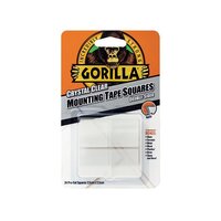 Gorilla Mounting Tape Squares Clear (Pack of 24) 3044111