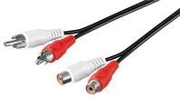 Audio-Video-Kabel 1,5 m , 2 x Cinchstecker > 2 x Cinchkupplung
