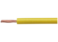 PVC-Schaltlitze, hochflexibel, H05V-K, 0,75 mm², AWG 20, gelb, Außen-Ø 2,4 mm