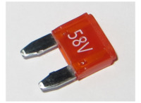 KFZ-Flachsicherung, 5 A, 58 V, orange, (L x B x H) 10.9 x 3.8 x 16 mm, 341124-58
