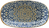 Platte Alhambra oval; 15x8.5 cm (LxB); blau/weiß/braun; oval; 12 Stk/Pck