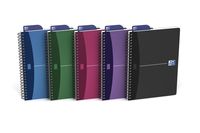 Oxford A5 Wirebound Polypropylene Cover Notebook Ruled 180 Pages Metallic Assorted Colours (Pack 5)