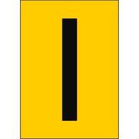 Numbers & letters DIN A4 size 210.00 mm x 297.00 mm NL7541A4YL-I, Black, Yellow, Rectangle, Permanent, Black on yellow, A4,Self Adhesive Labels
