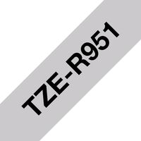 TZER951 Satin Ribbon Tape, Black and Silver 24mm Wide,