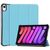 Cover for iPad Mini 6 2021 for iPad Mini 6 (2021) Tri-fold Caster Hard Shell Cover with Auto Wake Function - Sky Blue Tablet-Hüllen