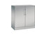 Armario de puertas batientes ASISTO, altura 897 mm, anchura 800 mm, 1 balda, aluminio blanco / aluminio blanco.