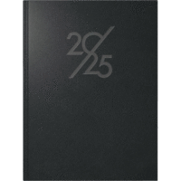 Buchkalender Mentor 1 Tag/Seite 14,8x20,8cm Kunstleder-Einband Prestige schwarz 2025