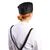 Whites Chefs Skull Cap in Black - Polycotton with Elasticated Back - XS