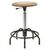 Industrial work stools - Wood moulded seat, adjustment 370-500mm and spider steel base