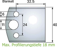 SP-Abweiser A197, Blankett 32,5 x 38 x 4 mm