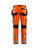 High Vis Bundhose 4 Wege Stretch orange/marineblau - Rückseite