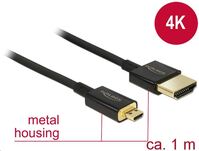Delock 84781 High Speed HDMI-kábel Ethernettel - HDMI-A -> HDMI Micro-D, 3D, 1m