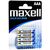 Maxell Alkáli AAA ceruza elem (4db / csomag) (LR03)