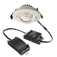 LED Sanierungs-Downlight DIONE IP44/IP20 DTW, 8.5W 1800-3000K 480lm 36°, CRi >90, schwenkbar 30°, Quick-Terminal, Dim-To-Warm