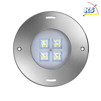 LED Einbau-Scheinwerfer / Unterwasserleuchte, 25° Medium Spot, 4 POW-LED, 18W, IP68/IP69, Edelstahl, 6000K, 2300lm