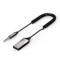 Odbiornik dźwięku adapter audio Bluetooth 5.3 kabel USB AUX jack czarny