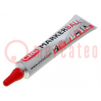 Verf; acryl; rood; 3mm; MARKER BALL; Tip: rond; -20÷70°C,max.200°C