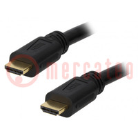 Câble; HDMI 1.4; HDMI prise,de deux côtés; PVC; Long: 15m; noir