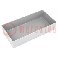 Box; polystyrene; grey; 108x216x45mm; EuroPlus Insert 45