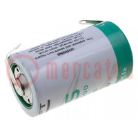 Battery: lithium; 3.6V; D; 17000mAh; non-rechargeable