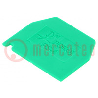 End plate; green; Width: 1mm; polyamide; -25÷100°C; ZG-G2.5,ZG-G4