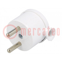 Connector: AC supply; male; plug; 2P; 230VAC; 16A; Type: MINI,round