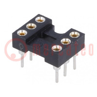 Socket: integrated circuits; DIP6; Pitch: 2.54mm; precision; THT