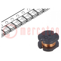 Inductor: wire; SMD; 470uH; 180mA; ±10%; Q: 30; Ø: 5mm; H: 3mm; 4.9Ω