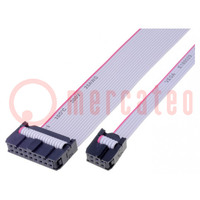 Ribbon cable with IDC connectors; Cable ph: 1.27mm; 0.6m