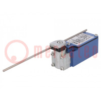 Limit switch; adjustable plunger, max length 170mm; NO + NC